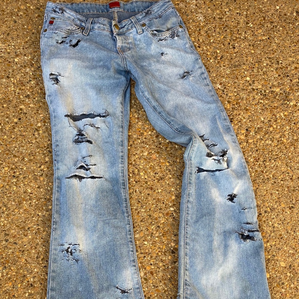 Destressed Fossil jeans